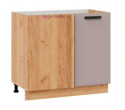 Шкаф кухонный угловой нижний 1000 Призма (мокко супермат) корпус крафт