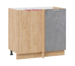 Шкаф кухонный угловой нижний 1000 Бетон (бетон серый) корпус крафт