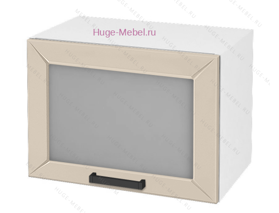 Горизонтальный кухонный стеклянный шкаф 500 Альфа (брюле)