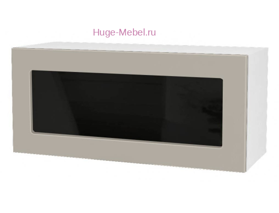 Горизонтальный кухонный стеклянный шкаф 800 Катрин (циркон)