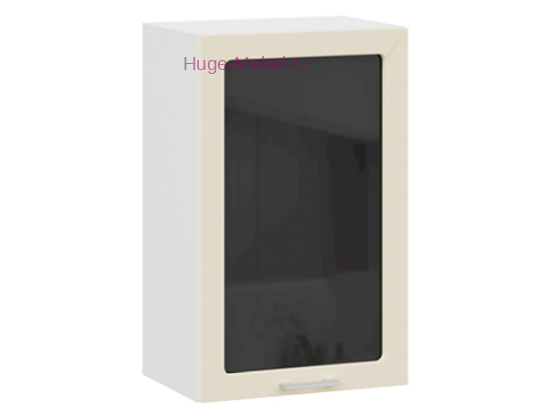 Кухонный шкаф верхний со стеклом 450 Катрин (крем)