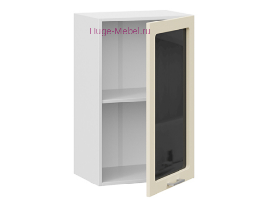 Кухонный шкаф верхний со стеклом 500 Катрин (крем)