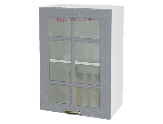 Кухонный шкаф верхний со стеклом 500 Мария (сталь)