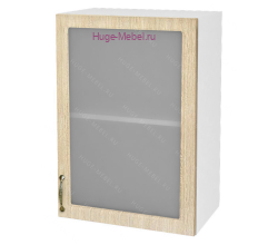 Кухонный шкаф верхний со стеклом 500 Юлия (дуб сонома)