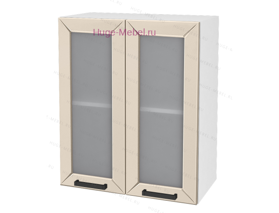 Кухонный шкаф верхний со стеклом 600 Альфа (брюле)