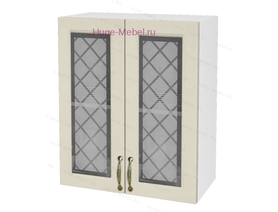 Кухонный шкаф верхний со стеклом 600 Модена (дуб ваниль)