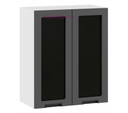 Кухонный шкаф верхний со стеклом 600 Сахара (вулкан)