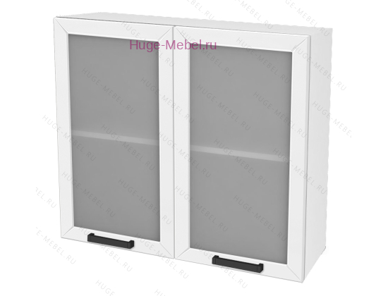 Кухонный шкаф верхний со стеклом 800 Альфа (белый)