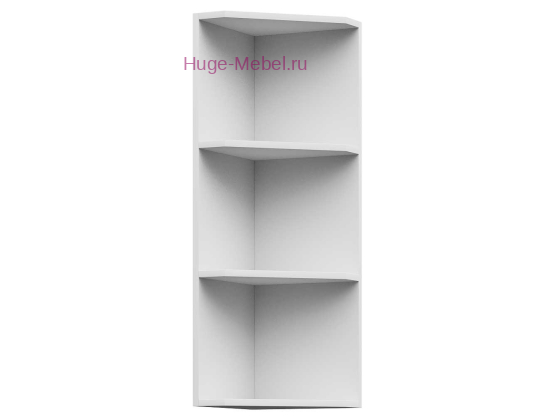 Кухонная торцевая полка верхняя 300 без фасада высокая (белый)