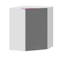 Угловой кухонный шкаф верхний 600 Катрин (софт графит)