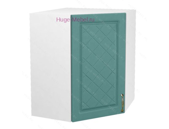 Угловой кухонный шкаф верхний 600 Модена (дуб бирюза)