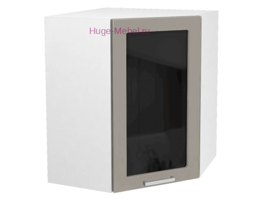 Угловой шкаф подвесной со стеклом 550 Катрин (циркон)