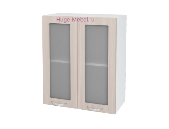 Кухонный шкаф верхний со стеклом 600 Дина (шимо светлый)