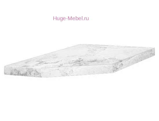 Столешница правая для торцевой полки 300 мм мрамор Лацио, 38 мм