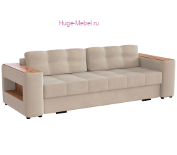Диван раскладной "Доро"  велюр бежевый/МДФ дуб канадский