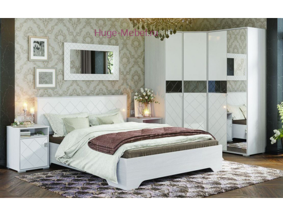 Спальный гарнитур белый "Сальма К3"