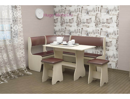 Кухонный уголок "Андрей-2 дуб/шоколад"