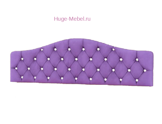 Изголовье кровати 160х200 "Дели" сирень со стразами