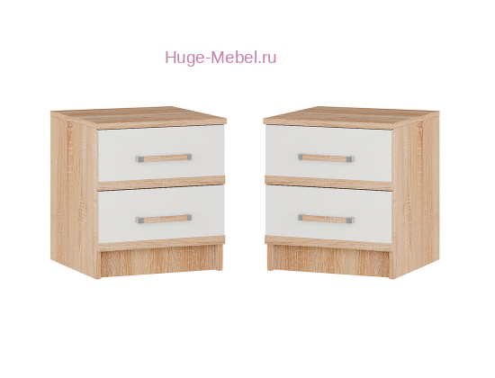 2 прикроватные тумбы Сакура белые