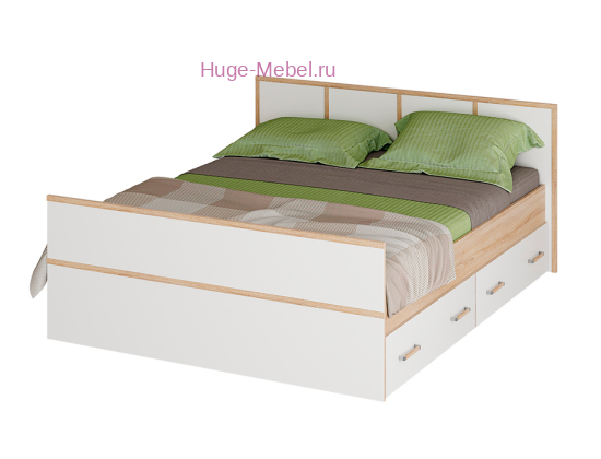 Кровать белая "Сакура 140х200"