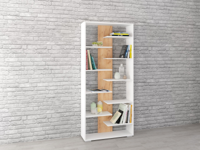 Стеллаж "Ромео-3 крафт/белый"