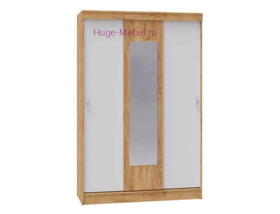 Шкаф-купе "Бася ТЭКС" крафт/белый