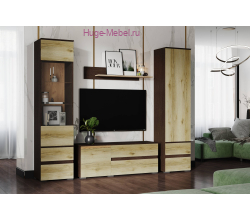 Стенка в гостиную "Плейона" венге