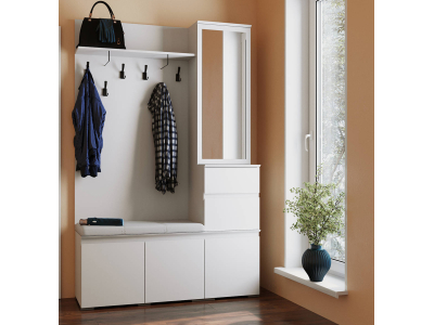 Прихожая "Плейона" белая