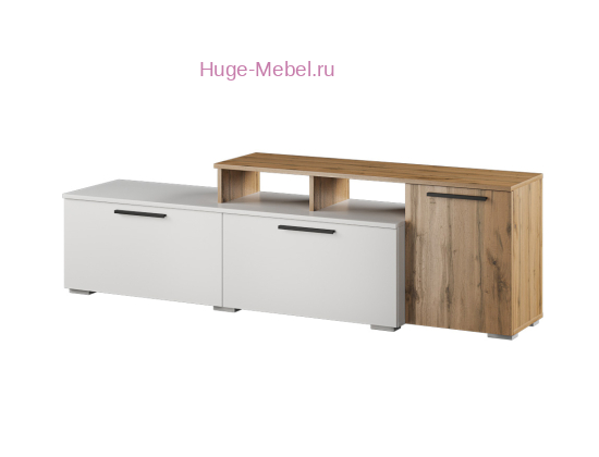 ТВ тумба малая "Альберо" крафт золото+белый