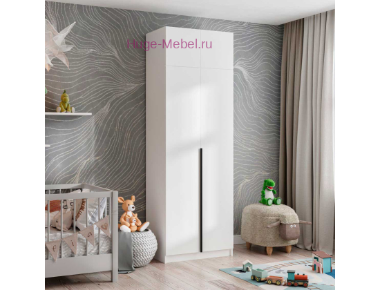 Шкаф "Лион ШК-01" белый высотой 240 см