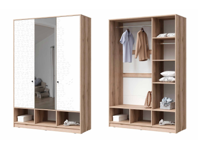 Шкаф 3-створчатый с зеркалом "Киви" ШК-03 Шкаф 3-створчатый с зеркалом "Киви" ШК-03