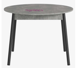 Стол 100х100 "Цент" Ателье светлое ЛДСП (подстолье конус черное)