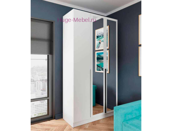 Шкаф "Мадрид" 1,2 м с зеркалом белый