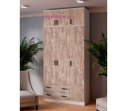 Шкаф без зеркала "Лагуна дуб юкон" высотой 255 см