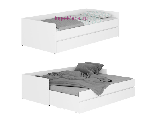 Кровать трансформер "Симпл КР-51" белая