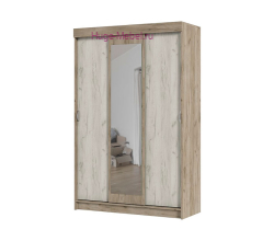 Шкаф-купе "Андрей-4" крафт серый+крафт белый