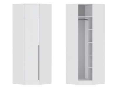 Угловой шкаф "Мадрид" белый (угол скос) Угловой шкаф "Мадрид" белый (угол скос)