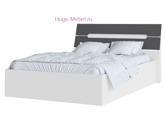 Каркас кровати 140х200 "Гавана" графит/белый