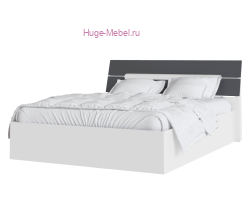 Каркас кровати 160х200 "Гавана" графит/белый