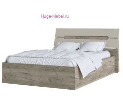 Кровать 140х200 "Гавана" кашемир/крафт серый с основанием ЛДСП