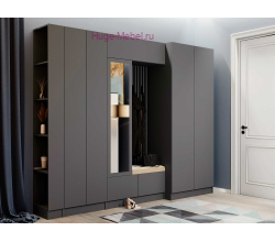 Прихожая "Руэлла" 2.7 метра графит серый