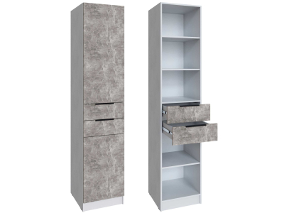 Шкаф 50 см с 2 ящиками "Мадрид" ателье+белый Шкаф 50 см с 2 ящиками "Мадрид" ателье+белый