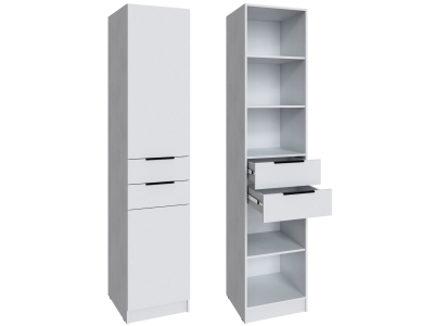 Шкаф 50 см с 2 ящиками "Мадрид" белый