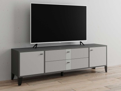 Тумба ТВ "Парус-10" графит/светло-серый