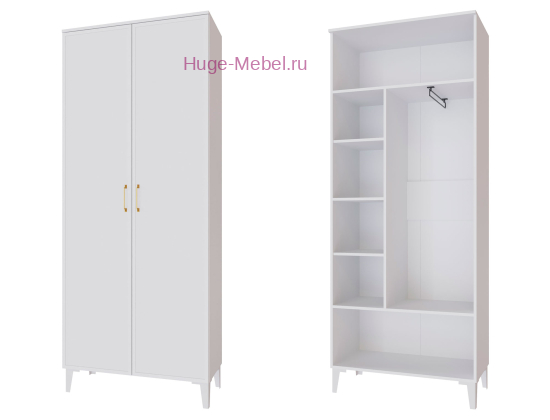 Шкаф 2-х створчатый "Толедо ТШ-30" белый