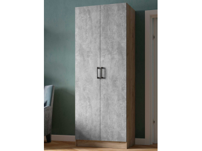 Шкаф платяной "Вегас 800" крафт серый +цемент
