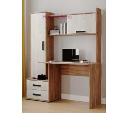 Стол компьютерный "Квартет-9" крафт белый/крафт табачный