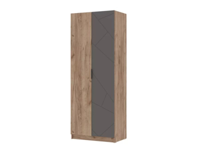 Шкаф 2х-створчатый "Орегон ШК 02" асфальт + дуб крафт