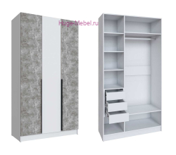 Шкаф "Мадрид" 1,2 м с 3 ящиками внутри без зеркала ателье
