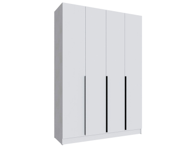 Шкаф "Мадрид" 1,6 м с 6 ящиками внутри без зеркала белый